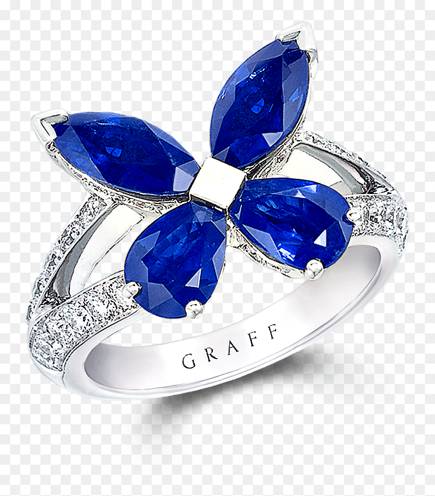 Graff Pink Ring Butterfly, HD Png Download - diamonds falling png