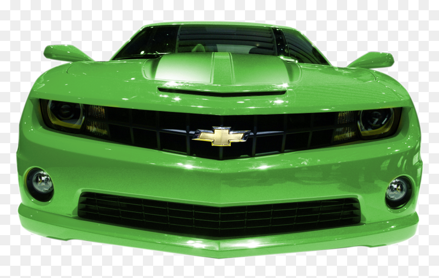 Green Chevrolet Camaro Isolated - Chevrolet Camaro, HD Png Download - camaro png