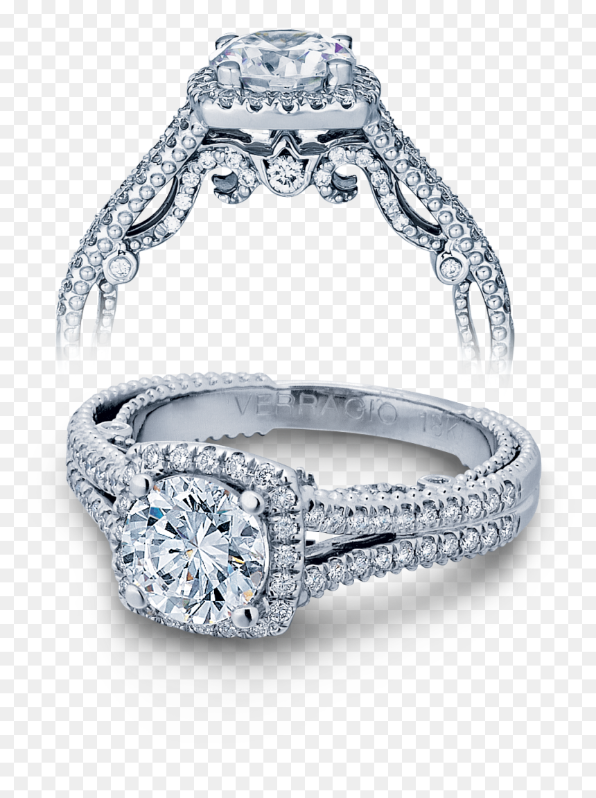 Verragio Halo Twist Engagement Ring, HD Png Download - diamonds falling png