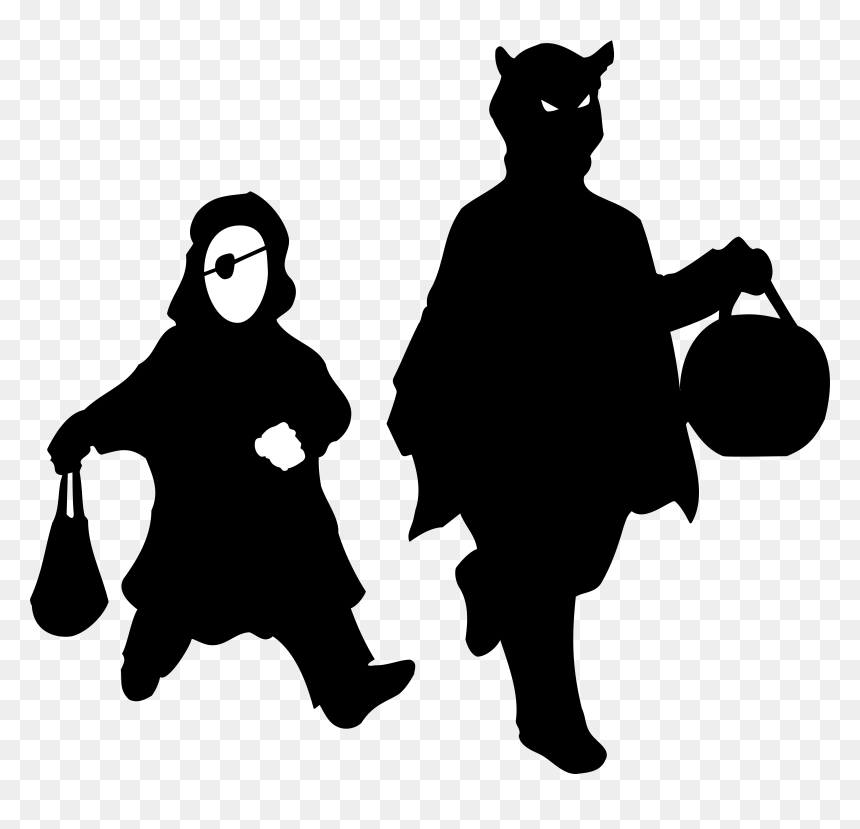 Halloween Shadow Clip Art - Mother Daughter Silhouette Png, Transparent Png - shadow.png