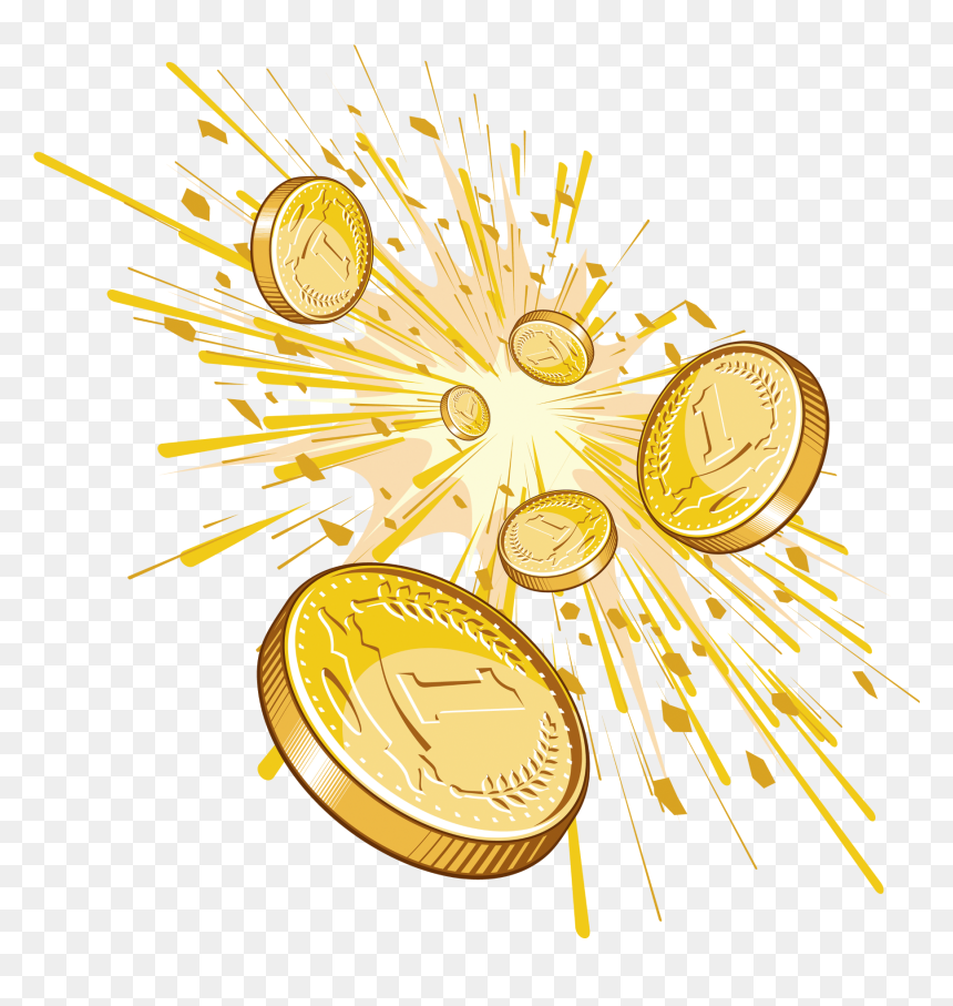 Shining Cents Png Clipart - Gold Cents Png, Transparent Png - pennies png