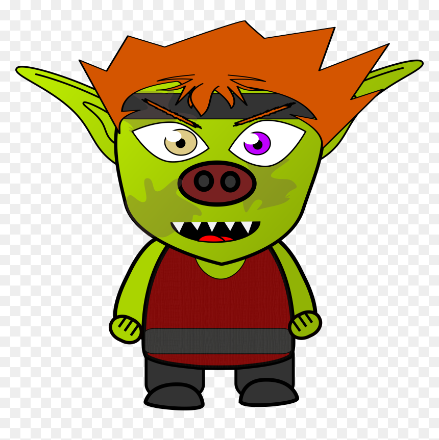Chibi Goblin Fighter Clip Arts - Goblin Clipart, HD Png Download - fighter png