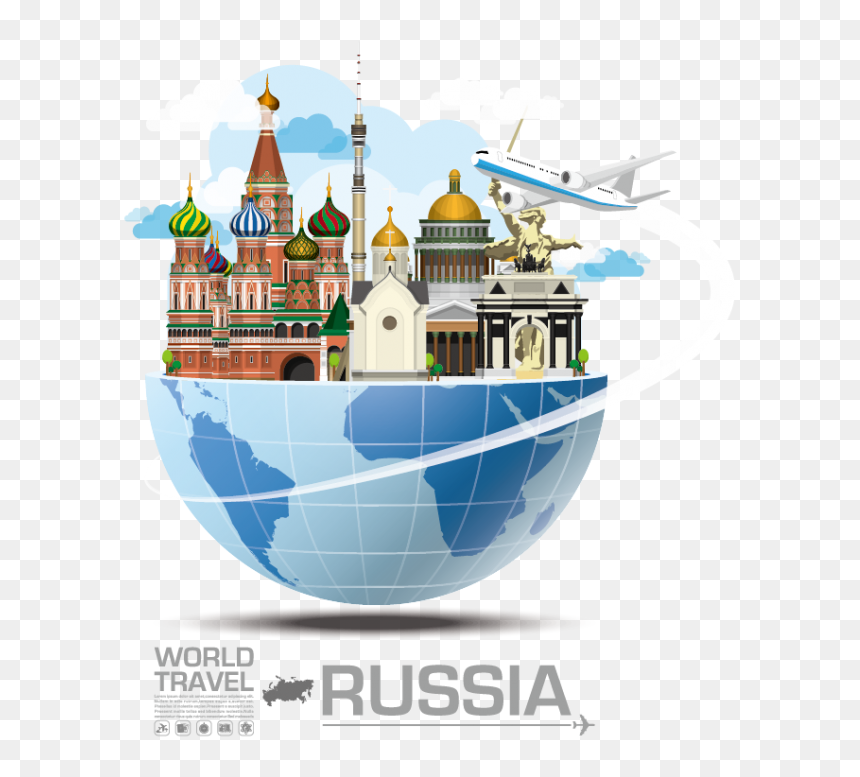 Sights Of Russia Png Image - Landmark Global Travel And Journey Vectorstock, Transparent Png - russia png