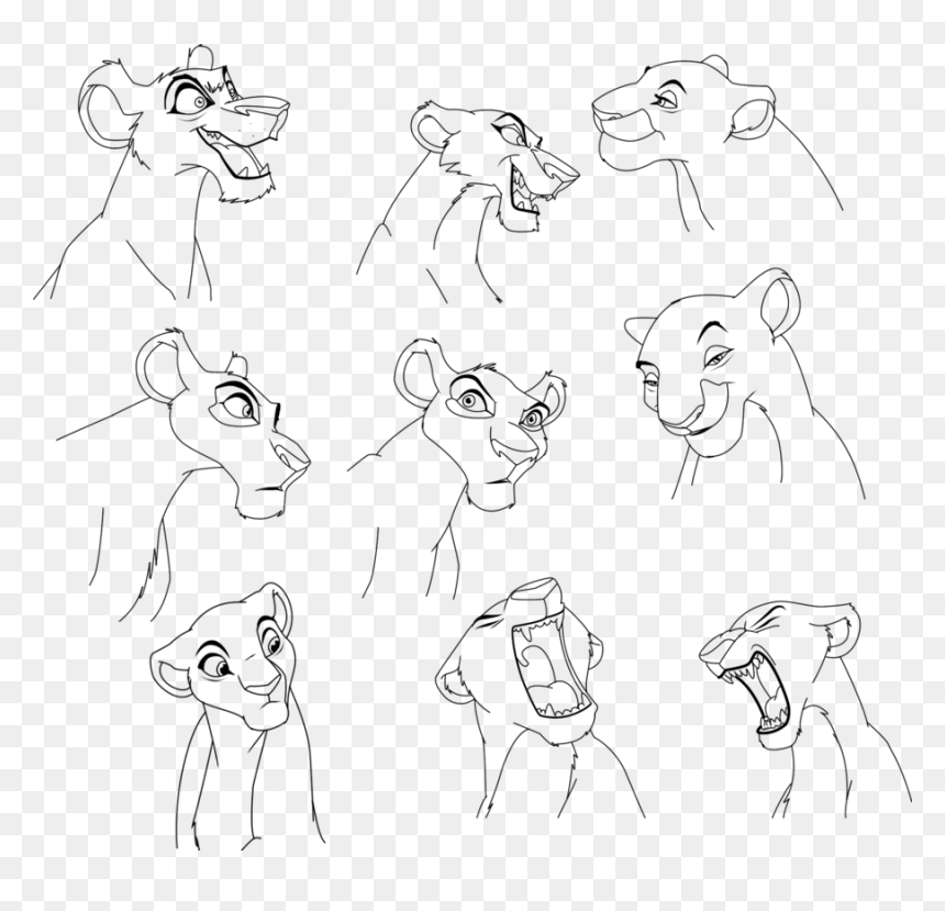 Thumb Image - Line Art, HD Png Download - lioness png