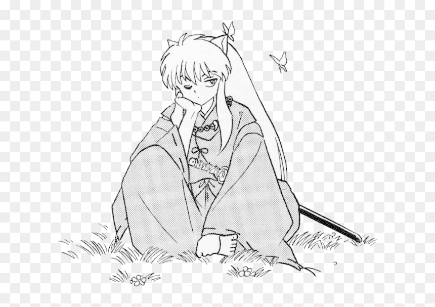 Https - //40 - Media - Tumblr - Com/9073a34de67 O1 - Inuyasha Black And White, HD Png Download - manga png