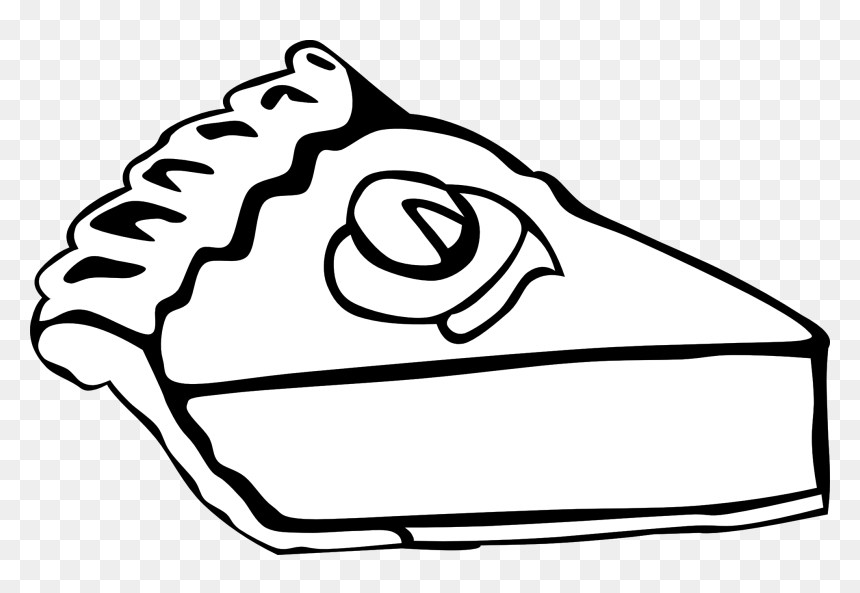 Food Clipart Black And White - Pie Black And White, HD Png Download - food clipart png