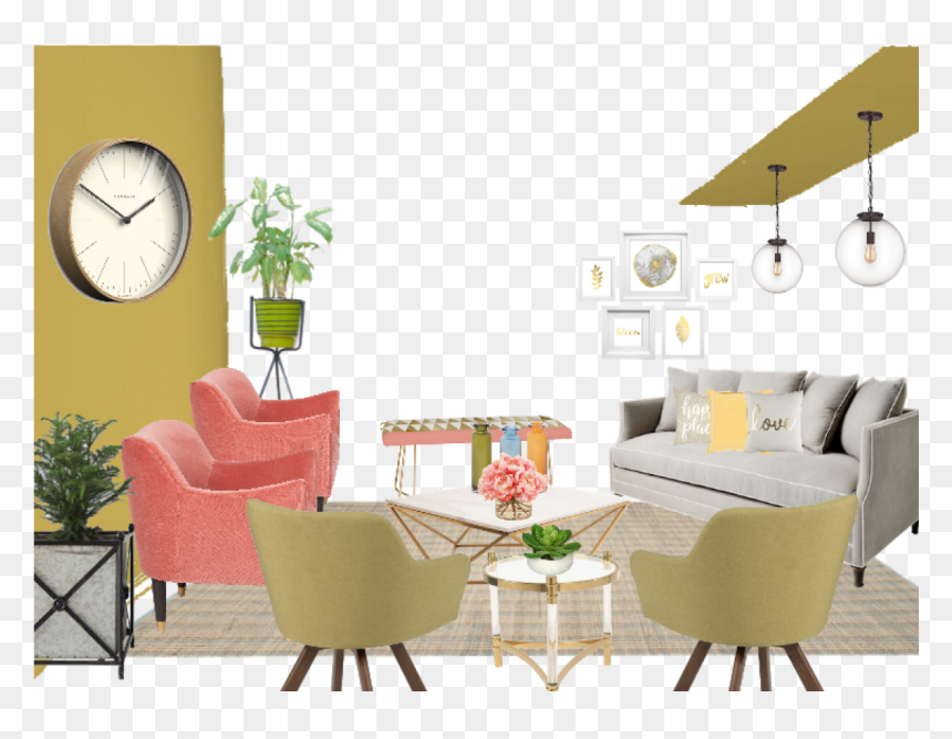 Transparent Room Wall Clipart, HD Png Download - living room png