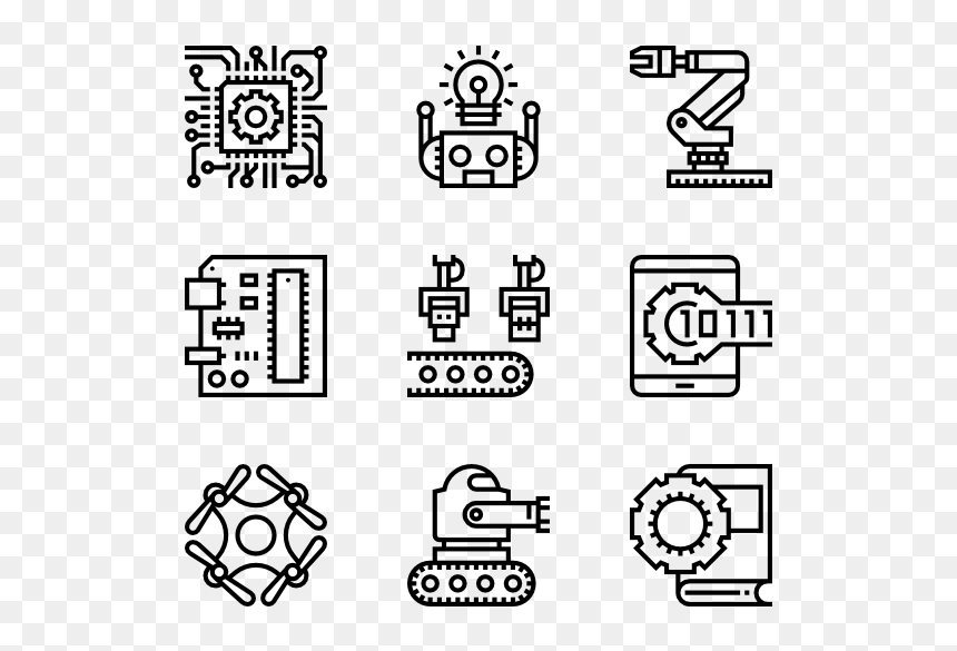 Cute Plane Icon Transparent Background, HD Png Download - robot icon png