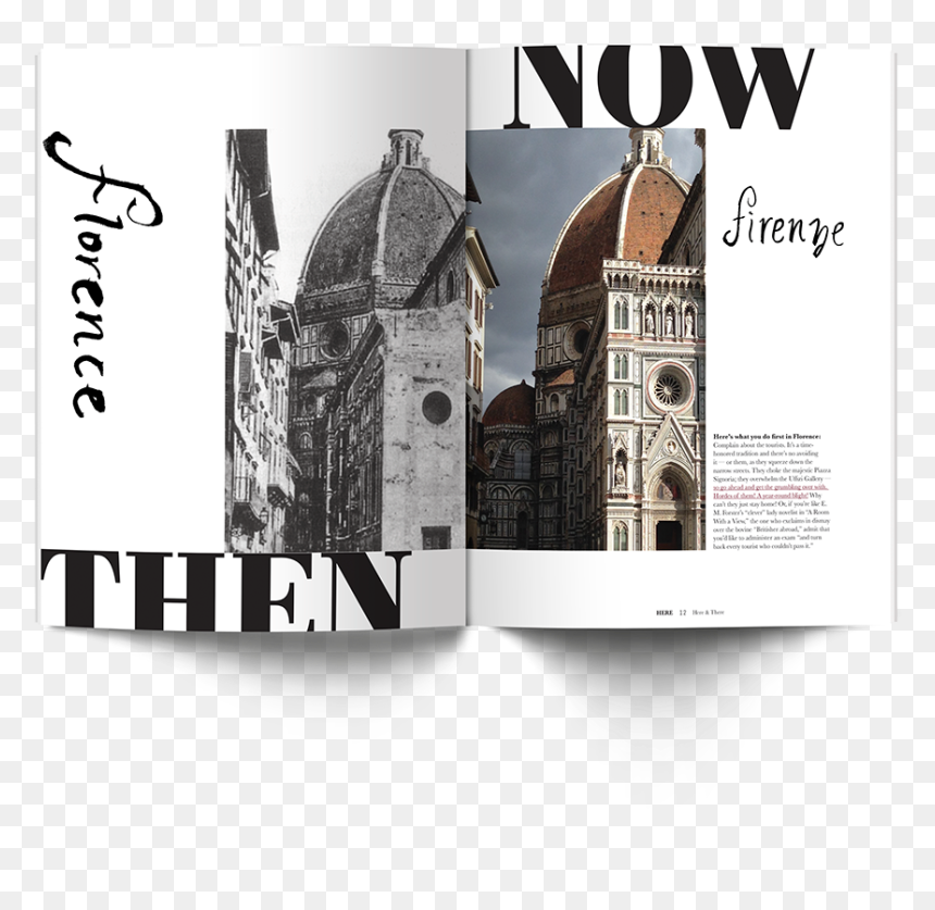 Here And There Is A Two-sided Magazine Highlighting - Cathedral Of Santa Maria Del Fiore, HD Png Download - double sided arrow png