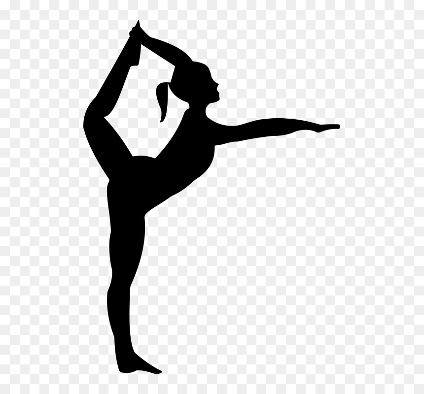 Stretching Health Exercise - Gymnastics Silhouette, HD Png Download - gymnastics png
