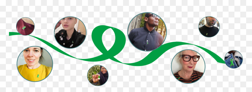 Green Ribbon Banner Image - Hearing, HD Png Download - green ribbon png