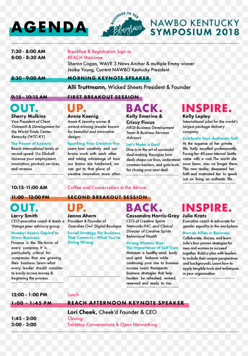 2018 Symposium Agenda , Png Download - Brochure, Transparent Png - agenda png