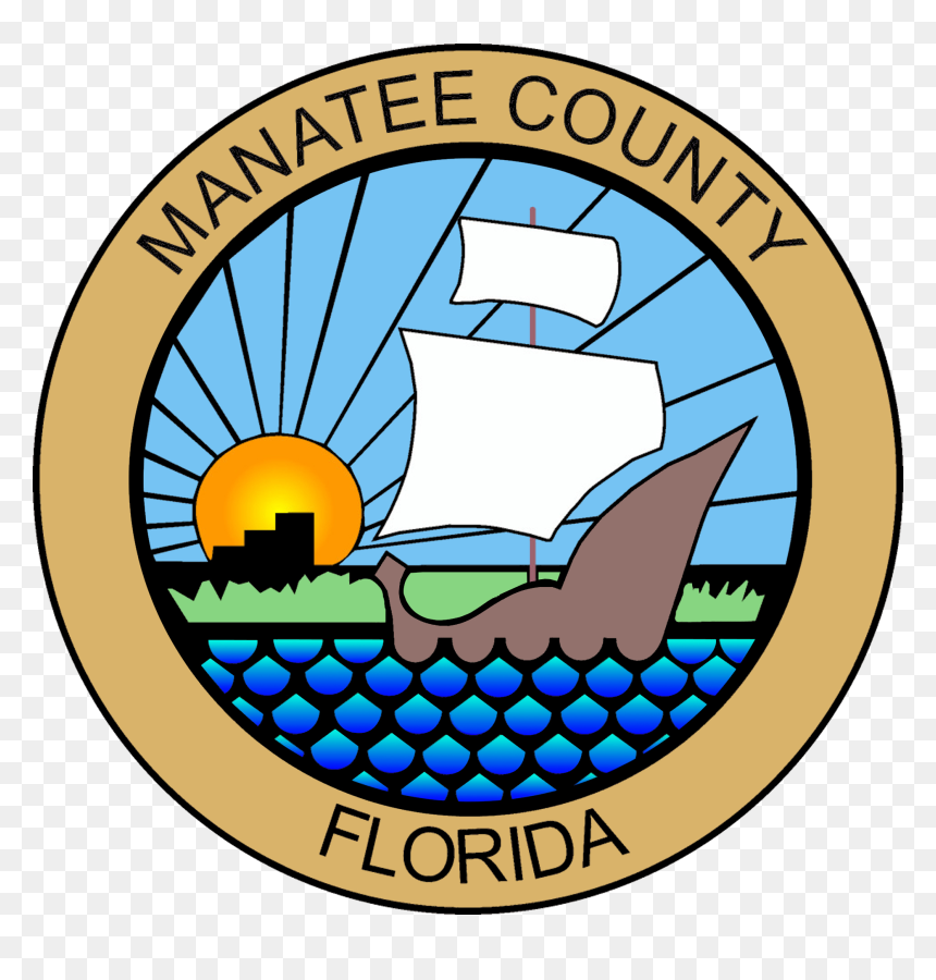 Manatee County Government Seal - Manatee County, Florida, HD Png Download - manatee png