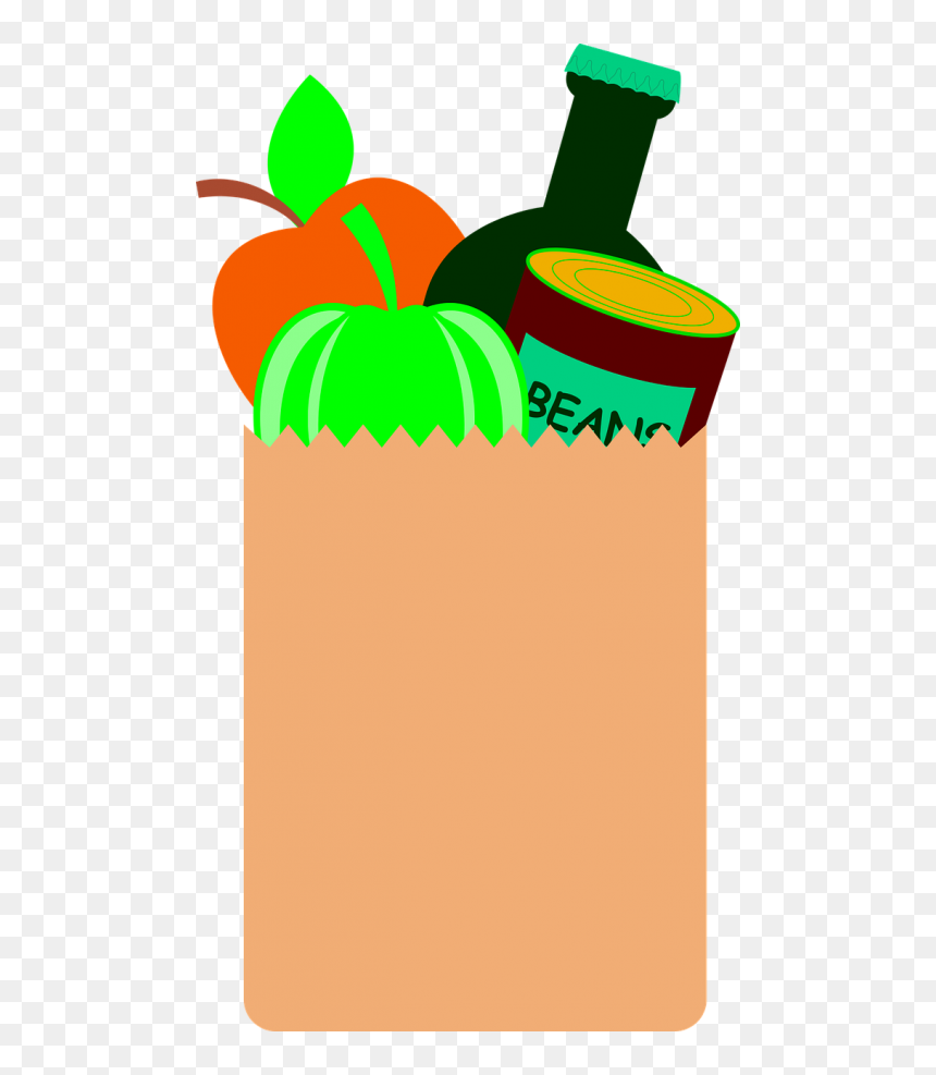 Food Clipart Transparent Background , Png Download - Grocery Bag Clipart Png, Png Download - food clipart png