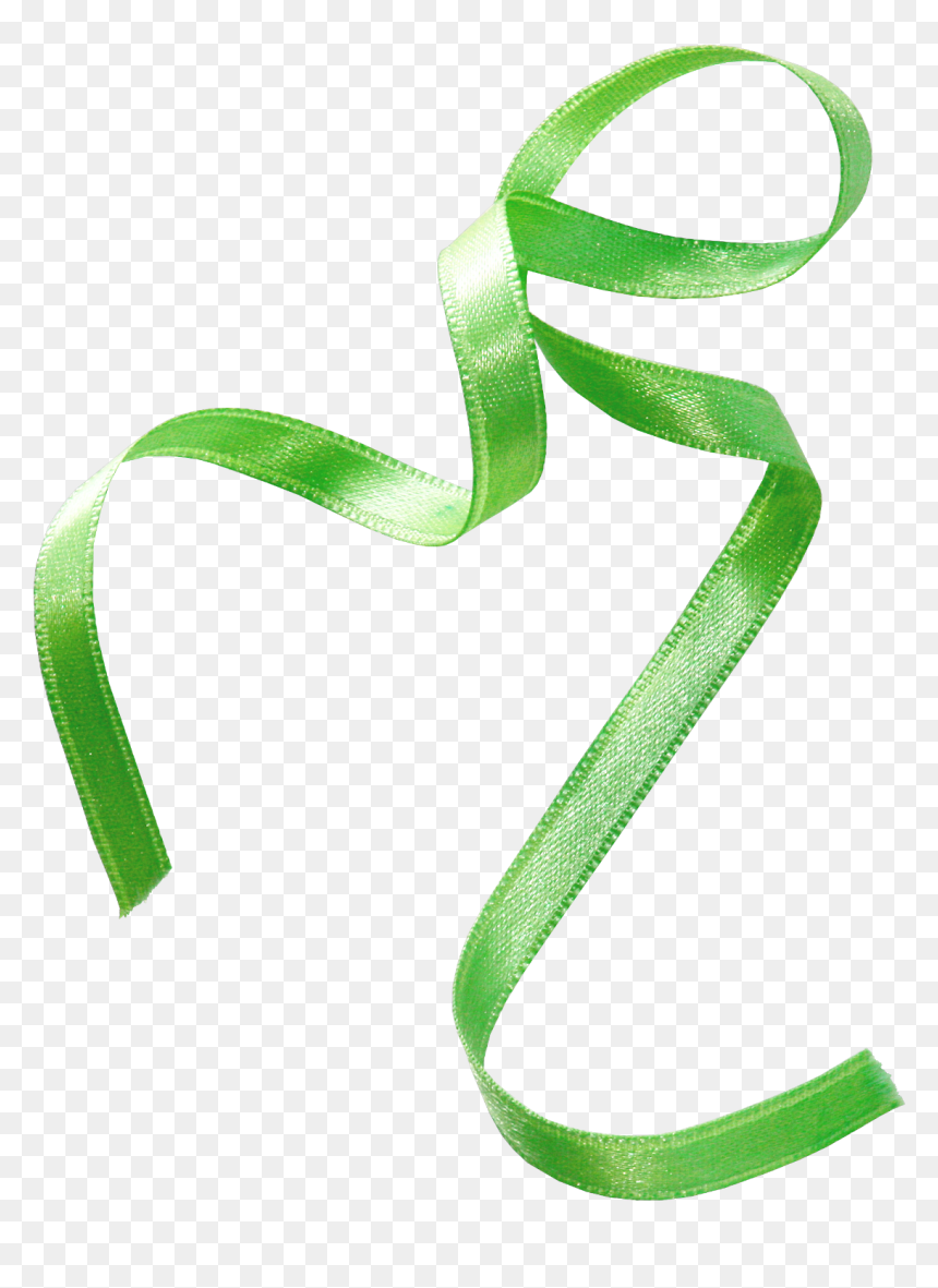 Ribbon Green Silk - Ribbon, HD Png Download - green ribbon png