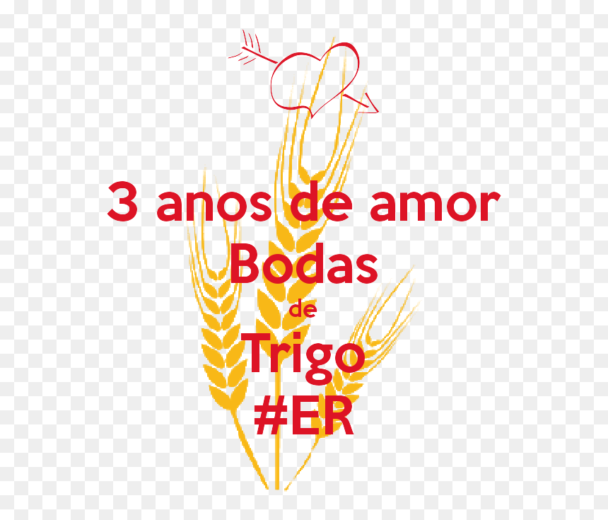 3 Anos De Amor Bodas De Trigo - Calligraphy, HD Png Download - trigo png