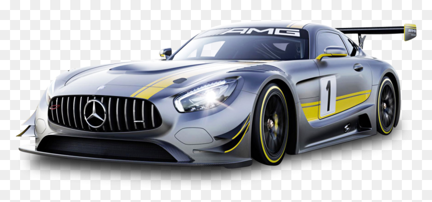 Gray Mercedes Benz Race Car Png Image - Mercedes Amg Gt3 Png, Transparent Png - race png
