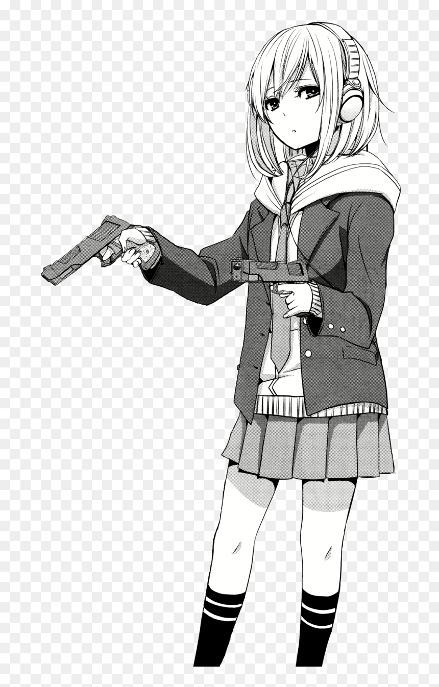 Mine Manga Mangacap Transparent Citrus Girls With Guns - Transparent Manga Girl Png, Png Download - manga png