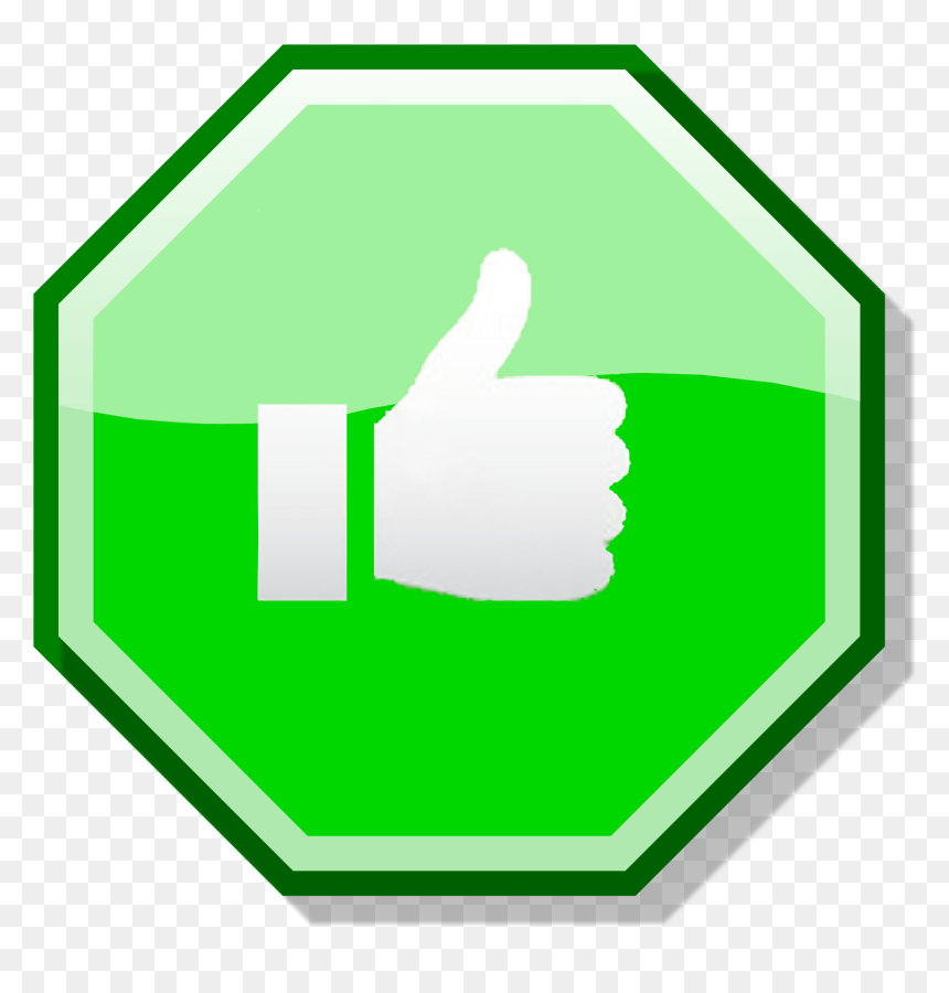 2000px-ok X Nuvola Green Alternate - Green Stop Sign Hand, HD Png Download - ok png