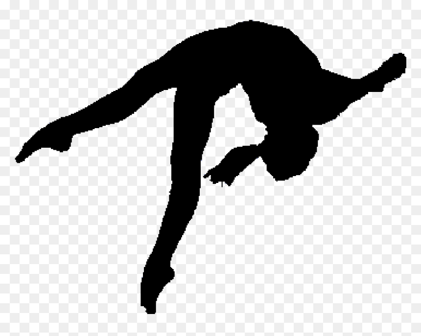 Picture Free Gymnastics Clipart Black And White - Back Handspring Gymnast Silhouette, HD Png Download - gymnastics png