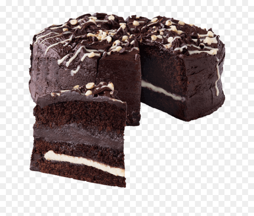 Dark Chocolate Cake Png Image - Cake With A Transparent Background, Png Download - brownie png
