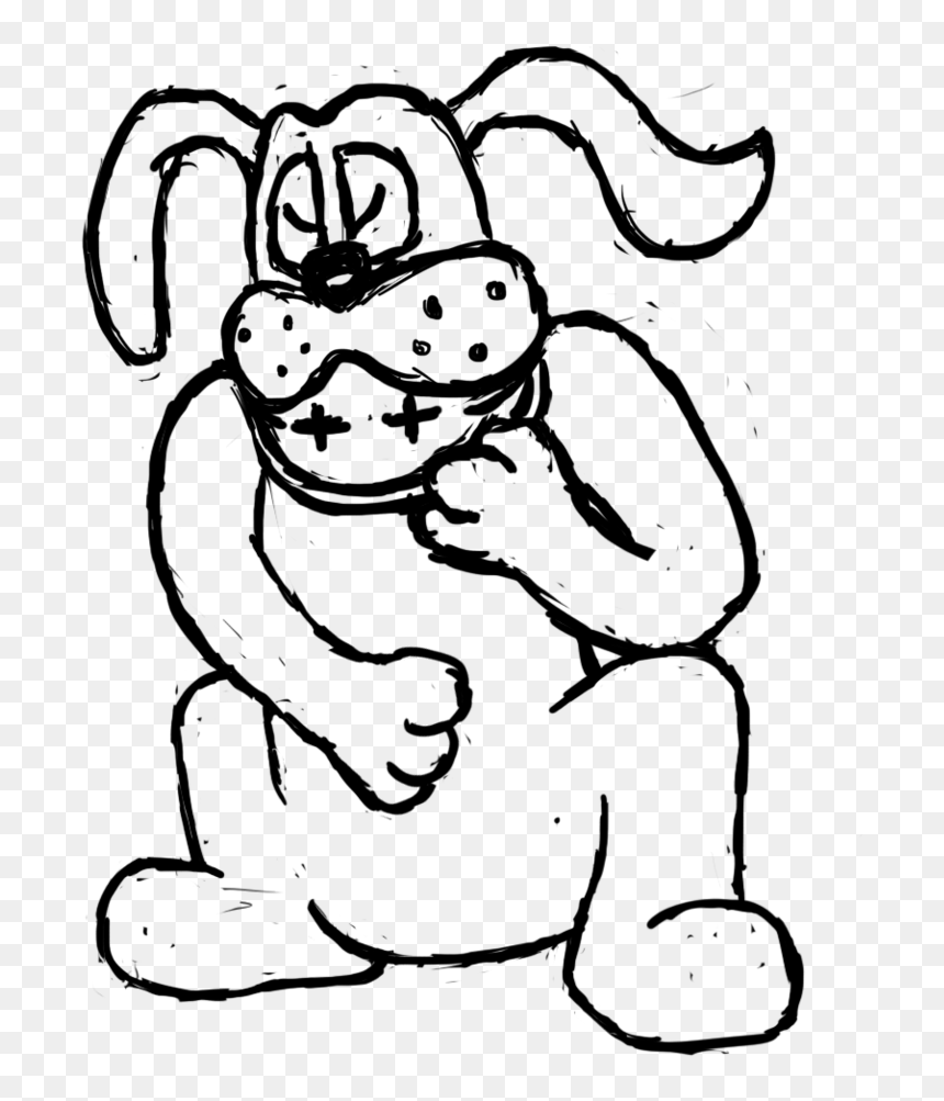 Duck Hunt Dog Sketch By Half - Duck Hunt Dog Black And White, HD Png Download - duck hunt png