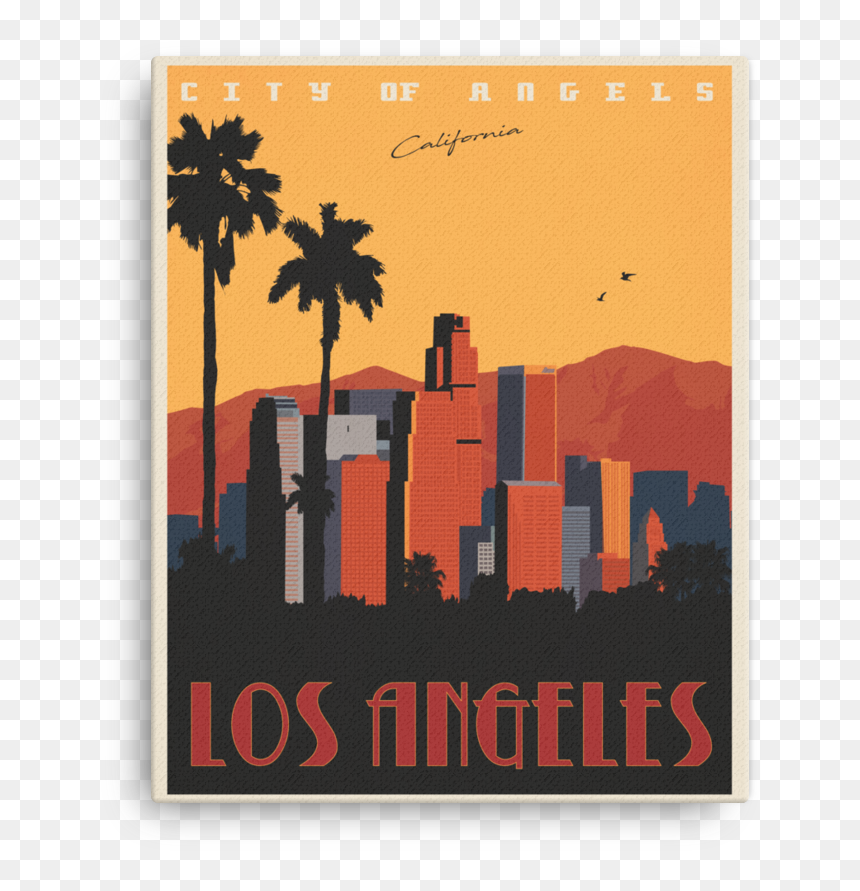 Los Angeles Art Deco Posters, HD Png Download - los angeles skyline png