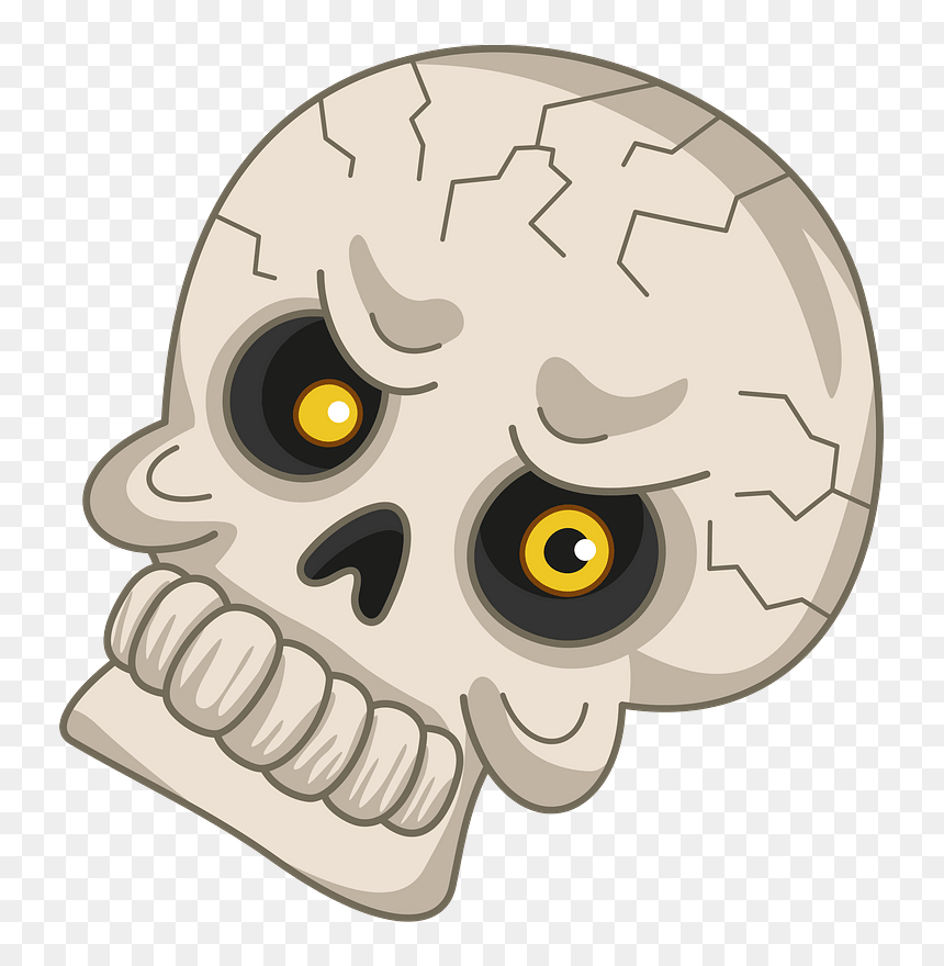 Evil Skull Clipart - Cartoon, HD Png Download - evil skull png