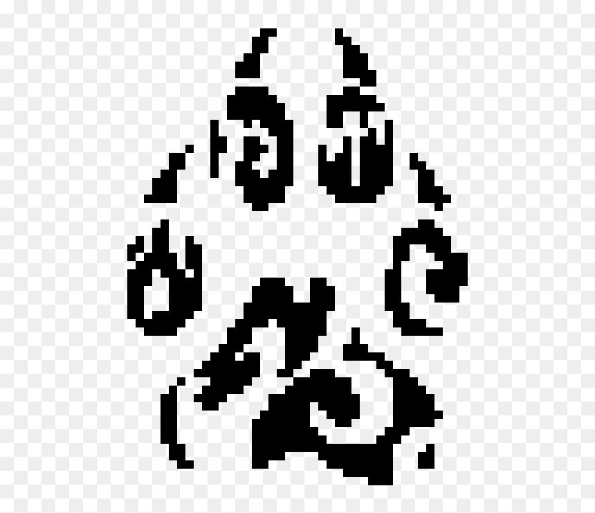 Paw Print Crochet Stitch, HD Png Download - wolf paw png