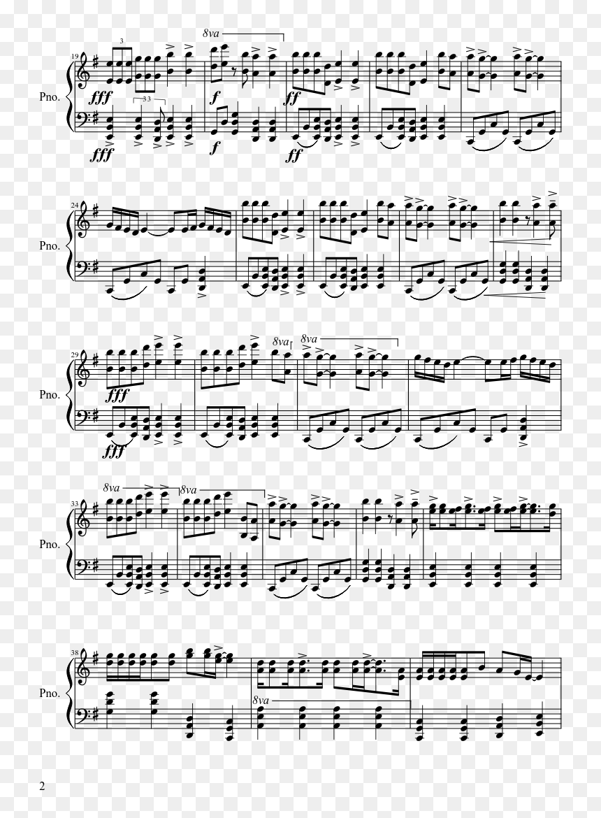 Rock N Roll Sheet Music Composed By Skrillex 2 Of - Love On The Brain Partitura Piano, HD Png Download - skrillex png
