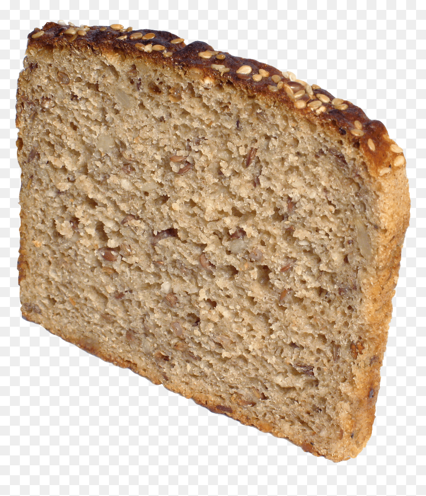 Slice Of Brown Bread - Whole Wheat Bread Transparent Background, HD Png Download - bread slice png