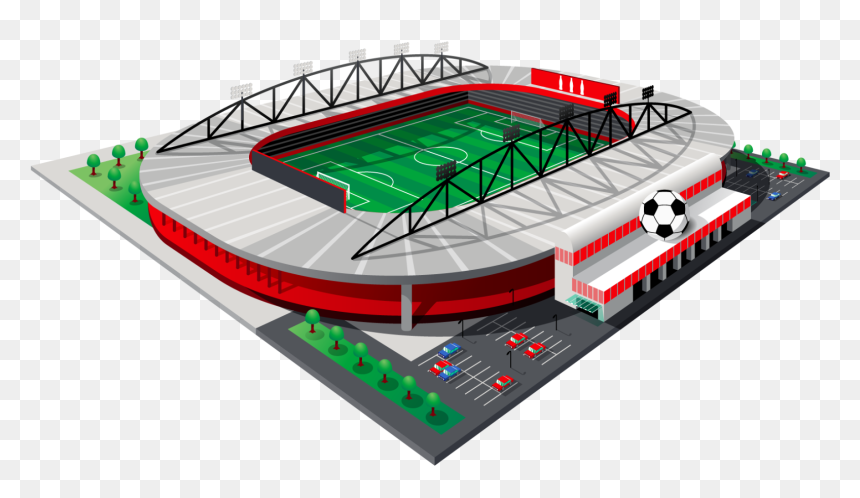 56164 Soccer Stadium 01 - Soccer-specific Stadium, HD Png Download - perspective grid png