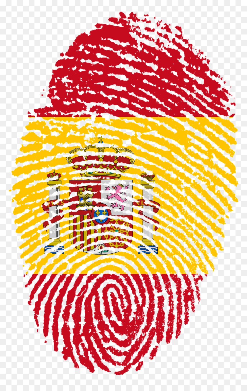 Spain Flag Fingerprint, HD Png Download - spain flag png
