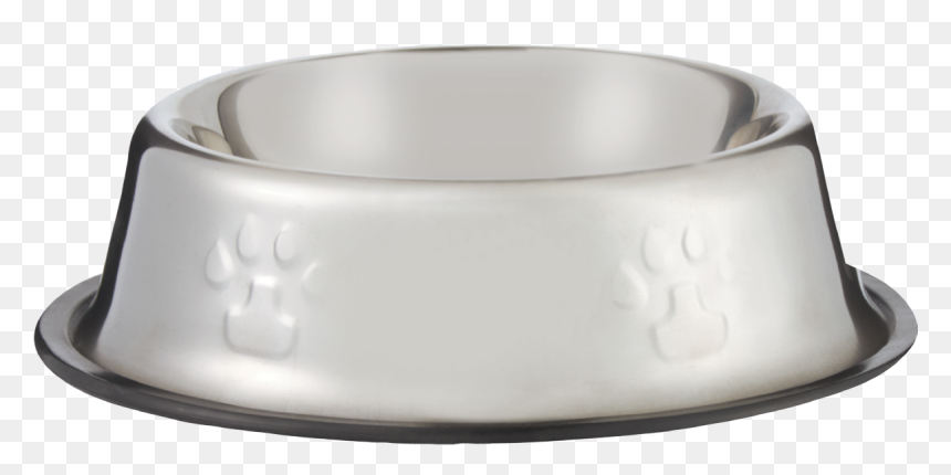 18cm Stainless Steel Dog Bowl With Rubber - Bangle, HD Png Download - dog bowl png
