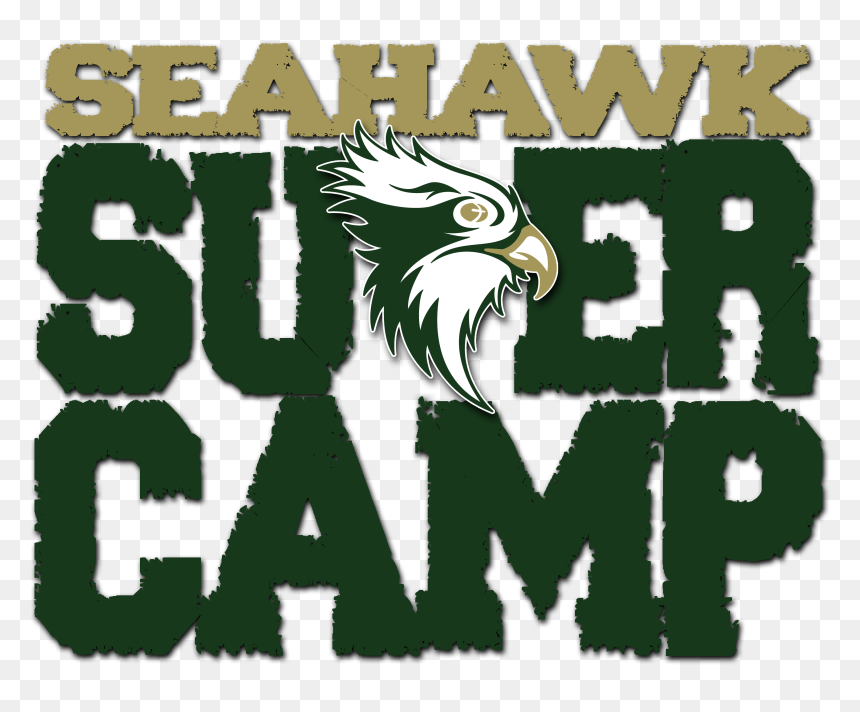 Supercamp Logo W Seahawk Rev - Bald Eagle, HD Png Download - seattle seahawks logo png
