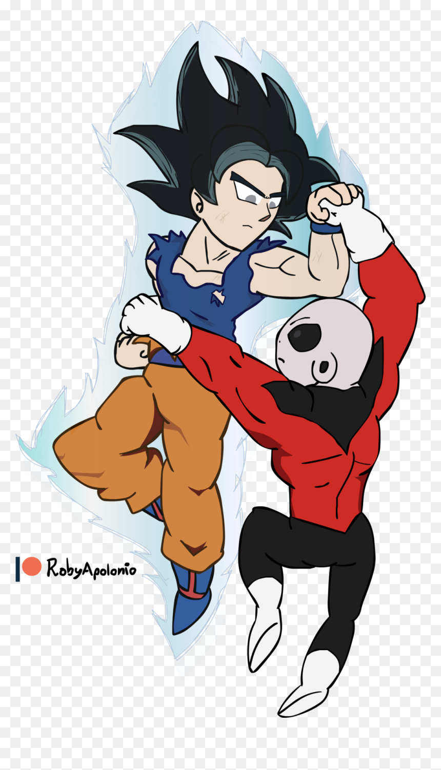 Goku Instinct Vs Jiren By Robyapolonio On - Ultra Instinct Goku Vs Jiren, HD Png Download - jiren png