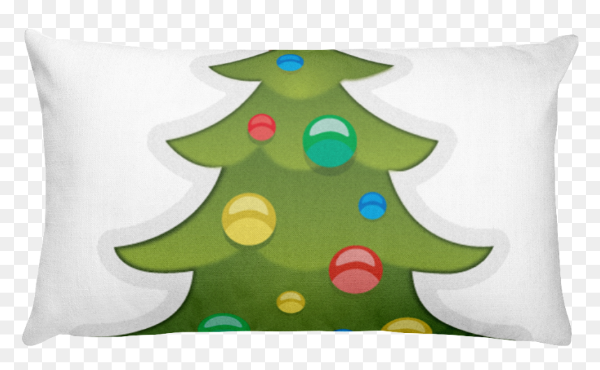 Emoji Bed Pillow - Christmas Tree, HD Png Download - christmas tree emoji png