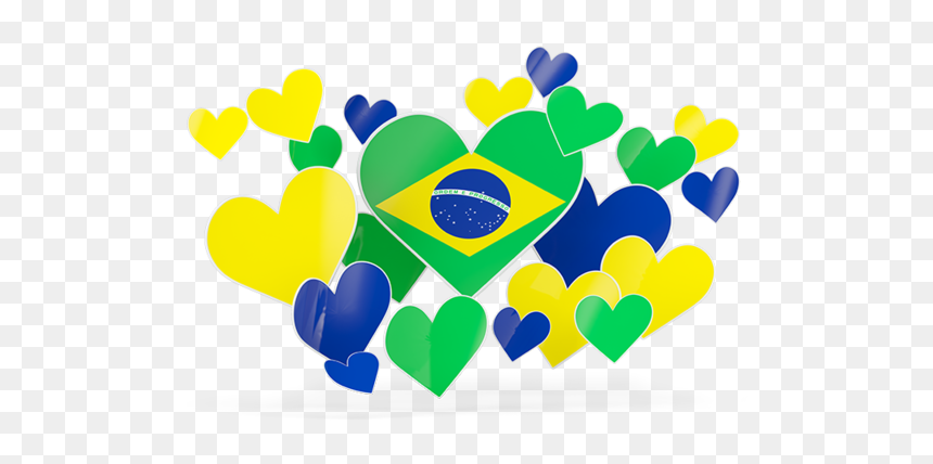 Flying Heart Stickers, HD Png Download - brazil png