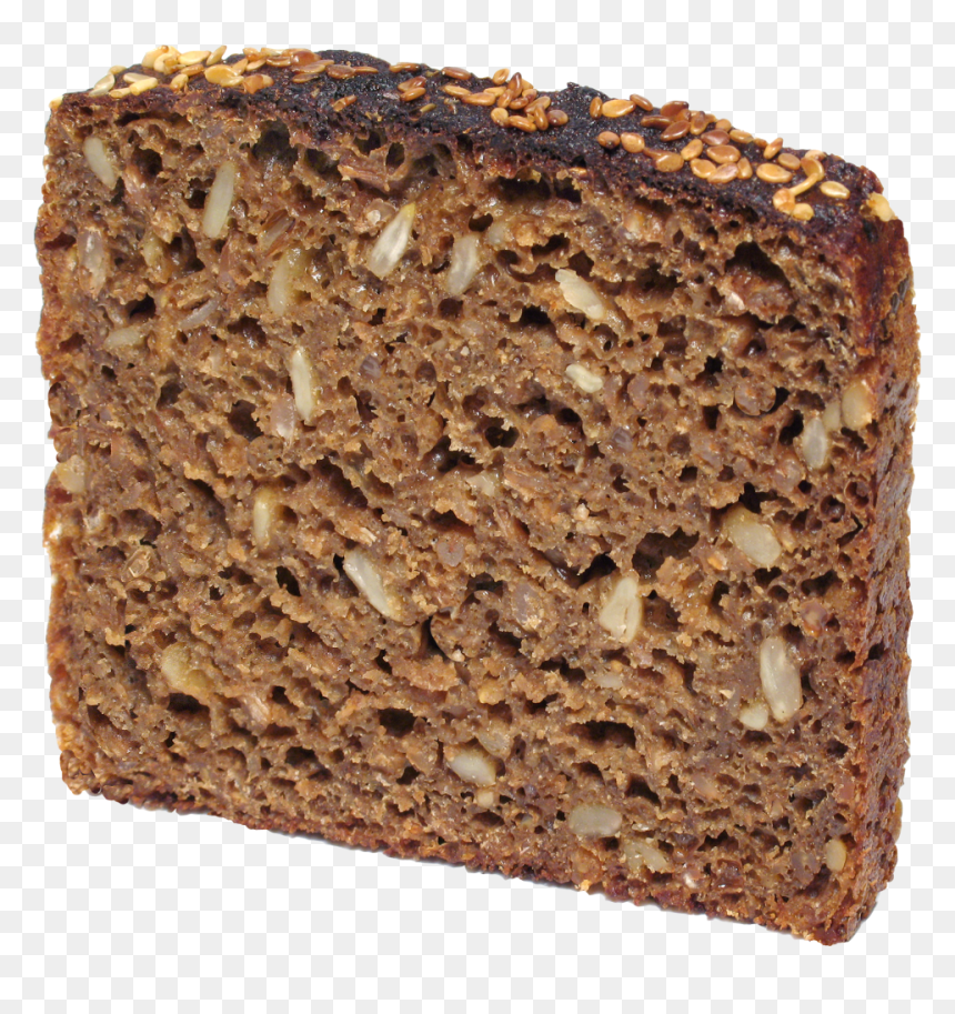 Dark Bread Slice Png Image - Banana Bread Transparent Background, Png Download - bread slice png
