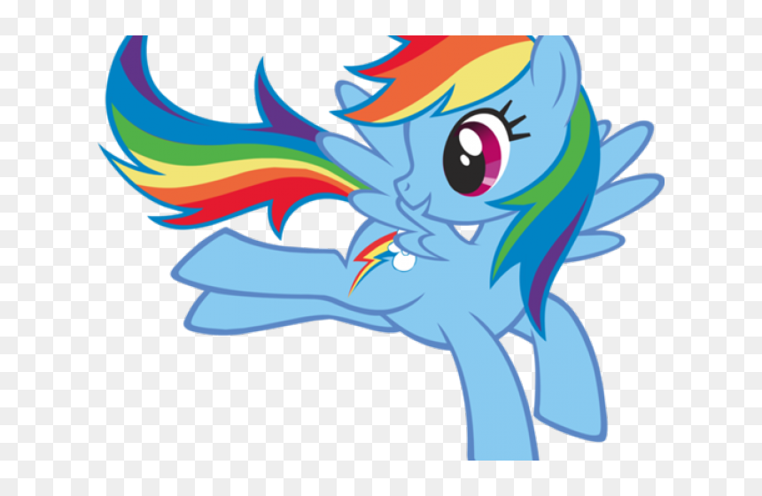 Pony Clipart Rainbow Dash - My Little Pony Rainbow Dash, HD Png Download - mlp png