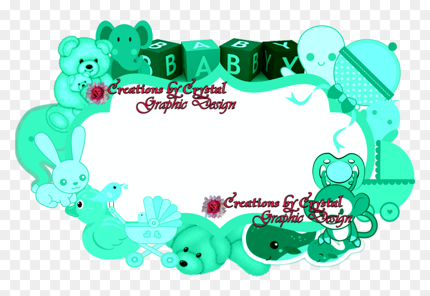 Cbycgraphicdesign Custom Borders Baby Birth Announcements, - Baby Boy Border Png, Transparent Png - green border png