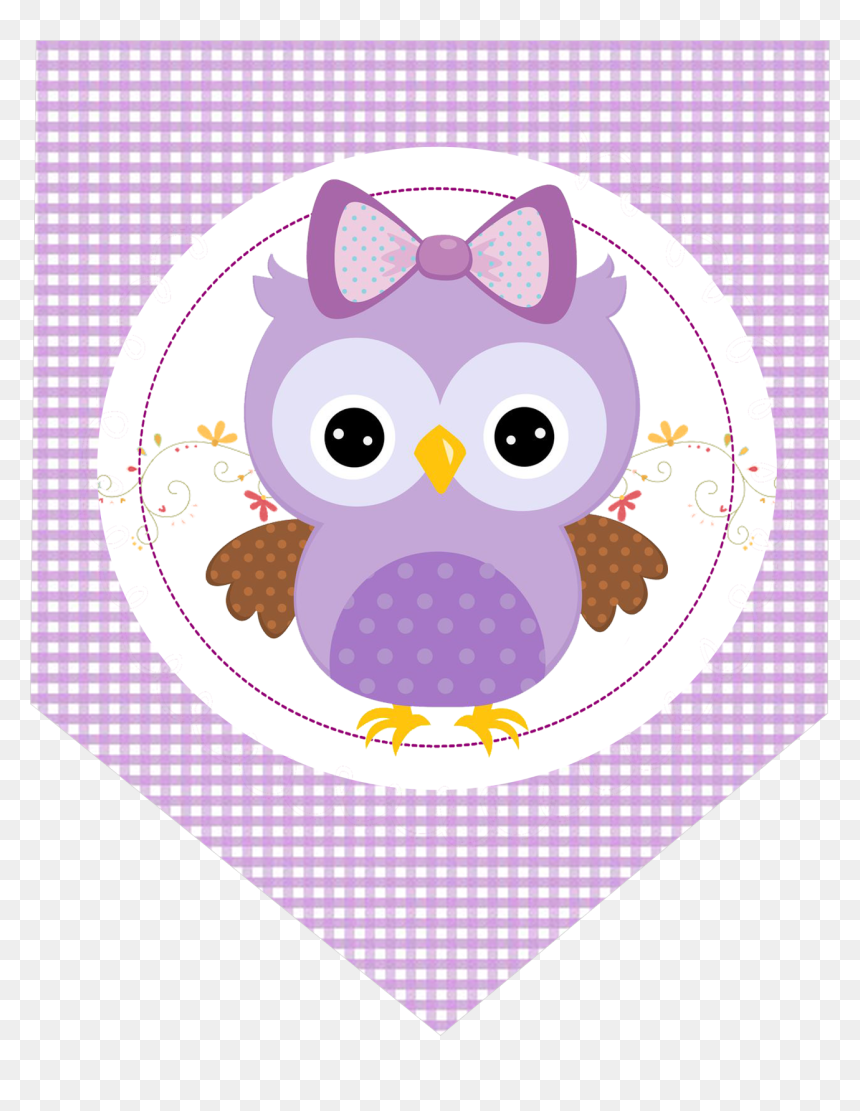 Cartoon Owl Cute, HD Png Download - purple banner png