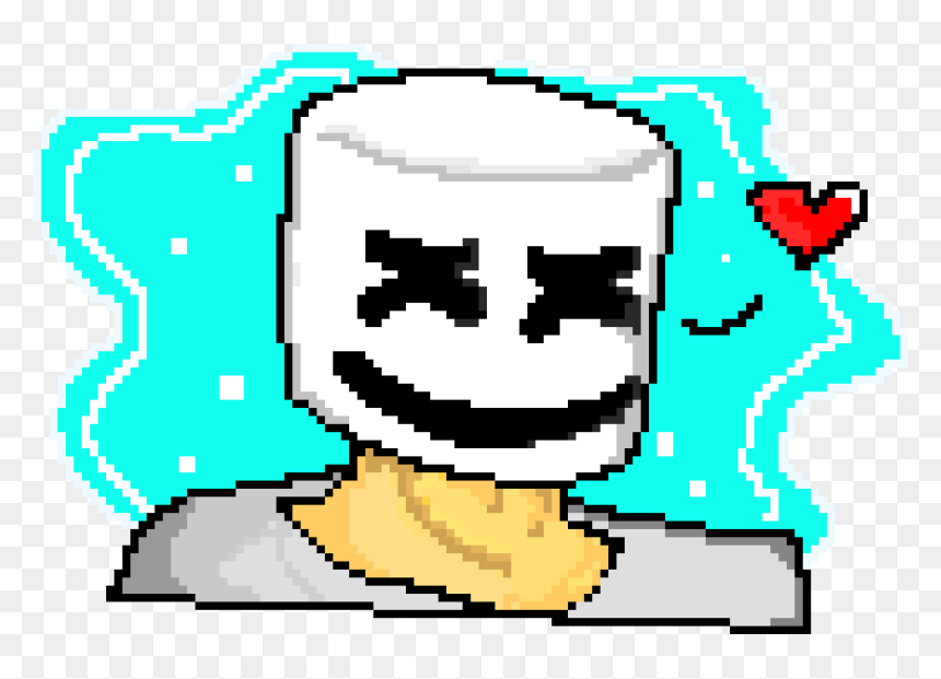 Pixel Art , Png Download - Marshmello In Pixel Art, Transparent Png - marshmello png