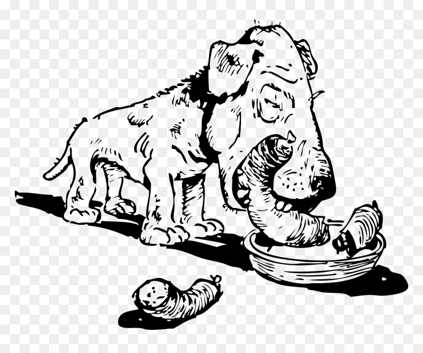 Cartoon Dog Eats Cat, HD Png Download - dog bowl png