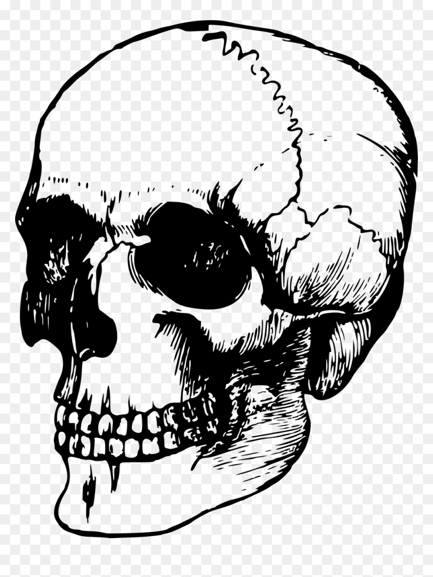 Skulls Easy To Draw, HD Png Download - evil skull png