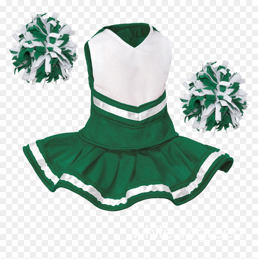 Red And White Cheer Uniform Clipart , Png Download - Green And White Cheerleading Outfit, Transparent Png - cheerleader png