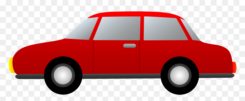 Simple Red Car - Blue Car Clip Art, HD Png Download - red car png