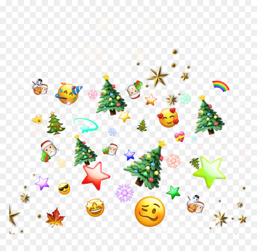 #ftestickers #stickers #tree #christmastree #emotions - Christmas Day, HD Png Download - christmas tree emoji png