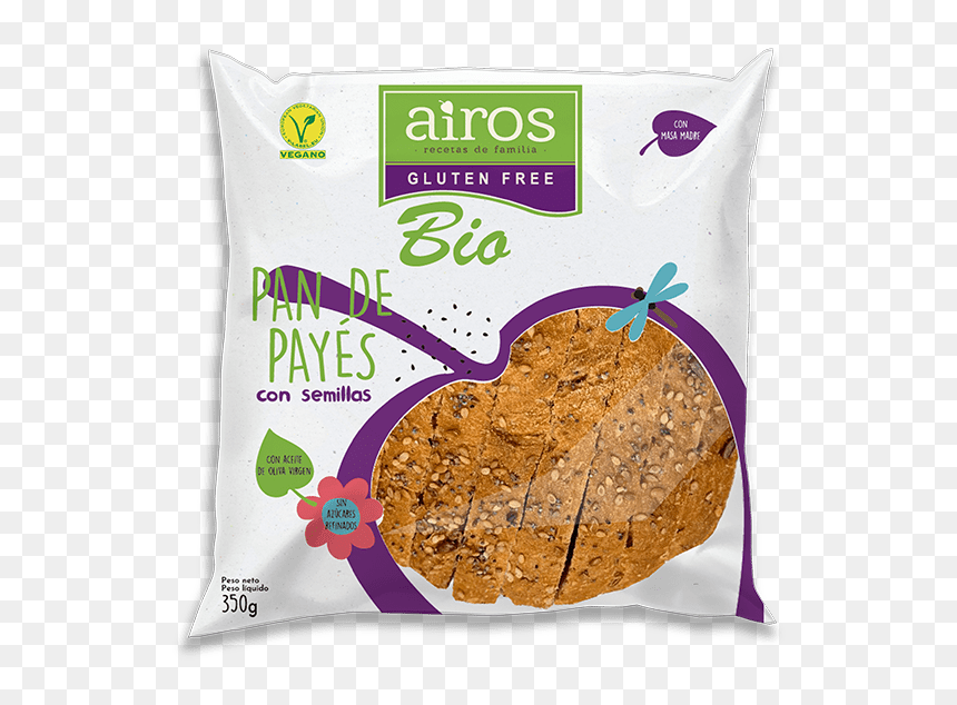 Pan Vegano Airos, HD Png Download - bread slice png