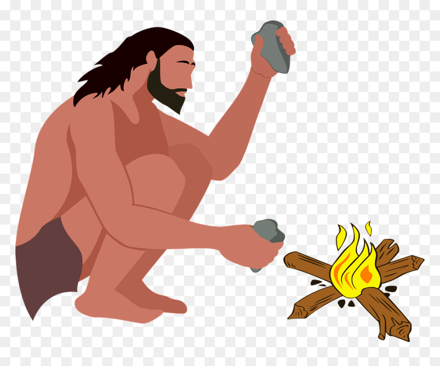 Fire In Stone Age, HD Png Download - caveman png